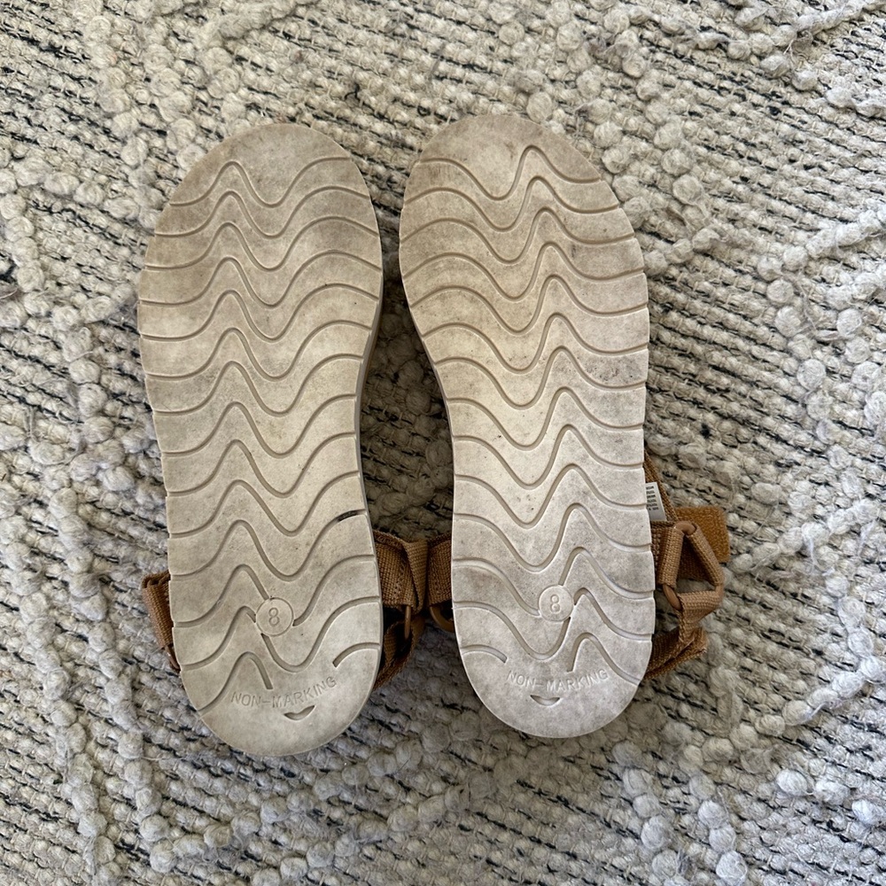 Universal Thread Tan Neutral Velcro Strap Platfor… - image 4